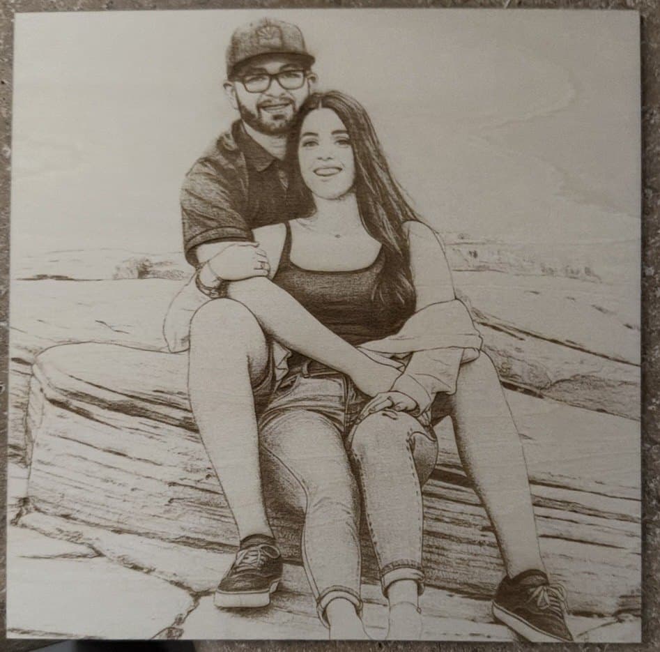 Wood Couple Portrait