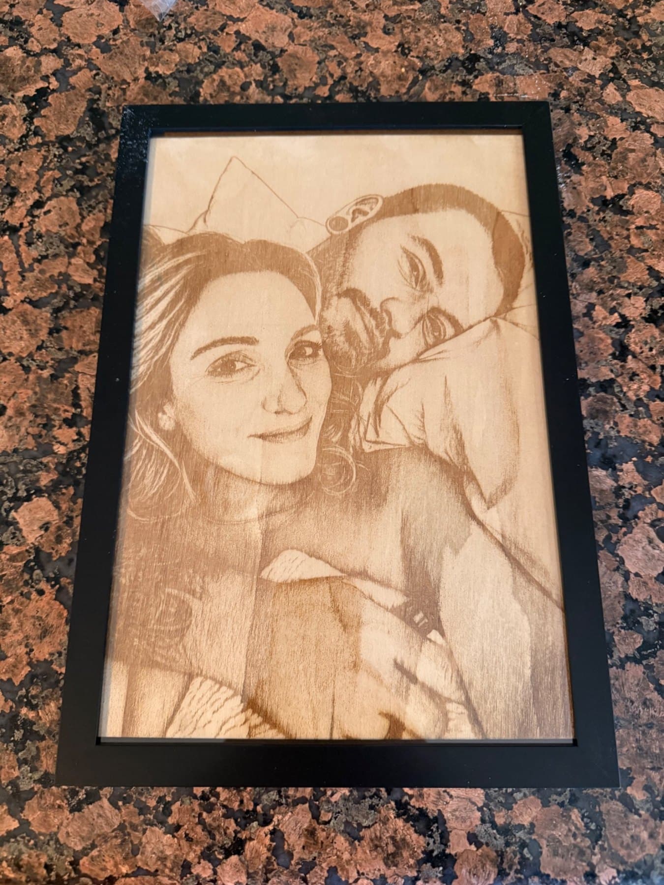 Framed Wood Portrait